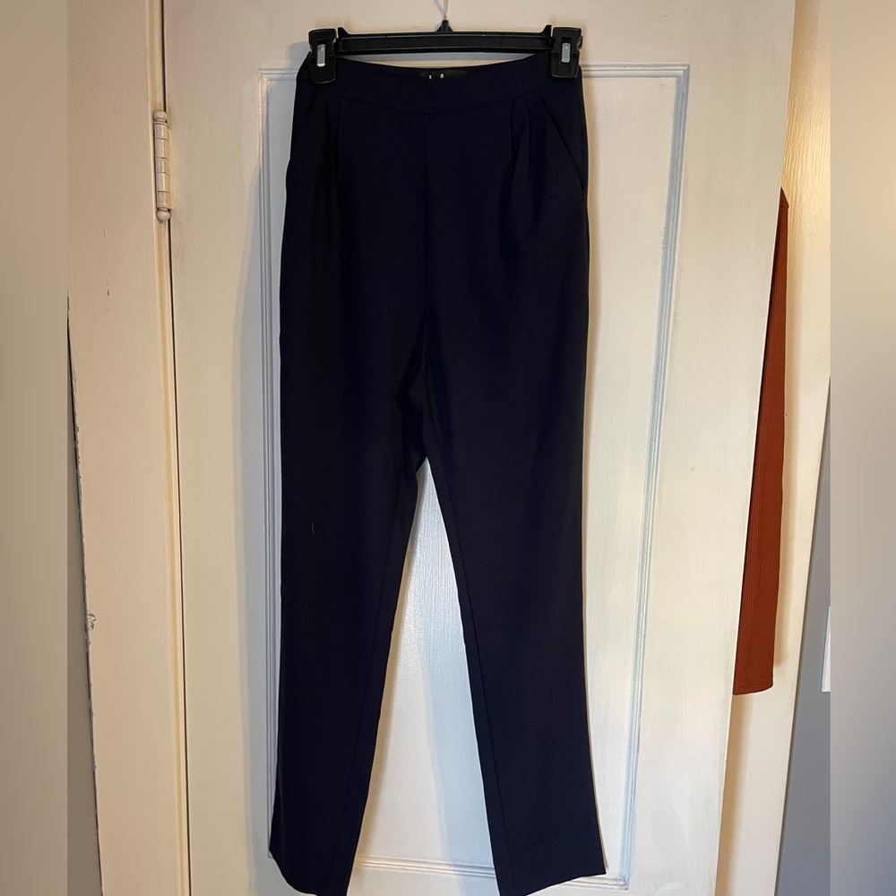 Navy blue high waisted dress pants